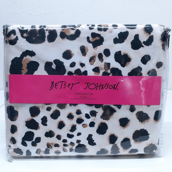 Betsey Johnson Water Leopard Print Duvet Cover & Sham Set Twin - Picture 9 of 10